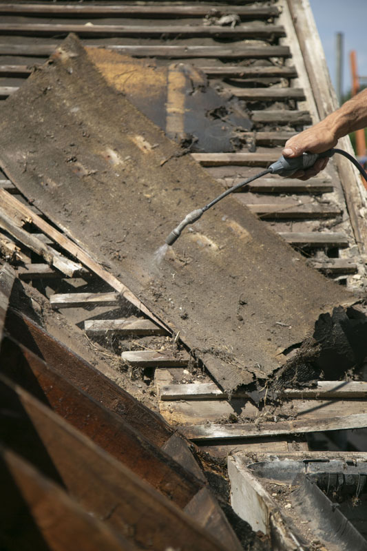 Damaged roof