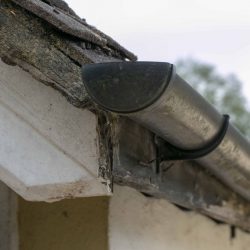 Roof damage guttering